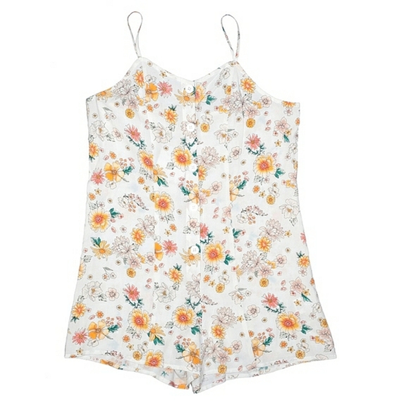 FINAL SALE 🆕🌿NORDSTROM GIRLS FLORAL ROMPER🌿 - Picture 1 of 6